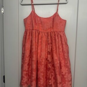 Floral Coral Babydoll Dress